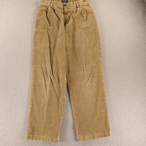 Dockers Pants Mens 32x29 Beige Brown Cotton Finewale Corduroy Pleated Chino